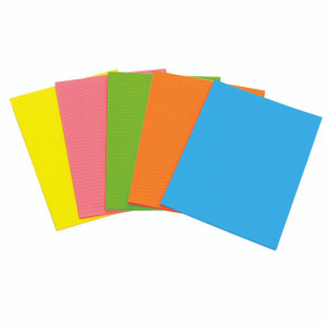 MARBIG WRITING PAD FLURO A6 Assorted 40 Leaf Pack of 10