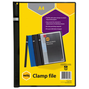 MARBIG CLAMP FILES A4 Black