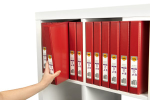 MARBIG ENVIRO CLEARVIEW INSERT BINDERS A4 3 ring 25mm Red