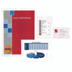 MARBIG CARD HOLDERS Top Opening A5 213x148mm Clear PK10