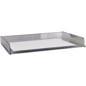 ITALPLAST A3 Stackable Document Tray with Divider - Clear, Each