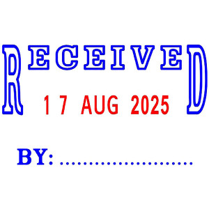 DESKMATE SELF INKING DATER WITH MESSAGE Received & Date