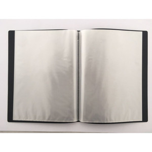 A4 20 POCKET FIXED POCKET DISPLAY BOOK INSERT COVER AND SPINE BLACK 310 X 235MM