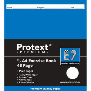 2/3 A4 EXERCISE BOOK PLAIN 48PG