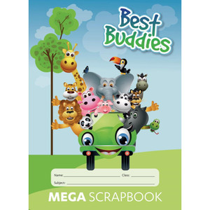BEST BUDDIES MEGA SCRAP BOOK 64PG 100GSM BOARD COVER 330 X 240 ** See also GP-MEGASB64 **