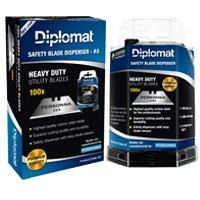 DIPLOMAT UT-100D HEAVY DUTY UTILITY BLADES DISPENSER BOX OF 100