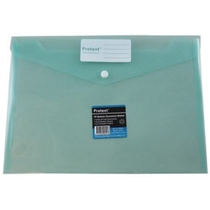 FOLDERMATE POP GEAR DOCUMENT WALLET PP BUTTON CLOSURE A4 GREEN