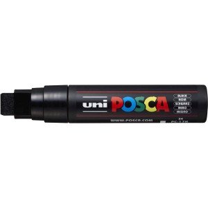 UNI PC-17K POSCA POSTER MARKER EXTRA BROAD CHISEL TIP 15MM BLACK