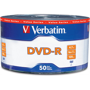 VERBATIM DVD-R 4.7GB 16X SPINDLE PACK 50