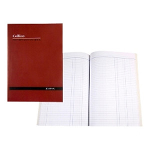 COLLINS ACCOUNT BOOK A4 Journal A60 Series 60 Leaf Soft Red Cover