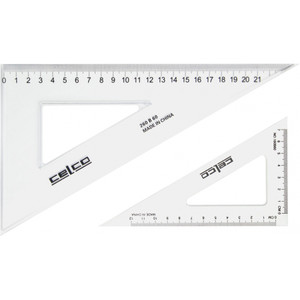 CELCO 60 DEGREE SET SQUARES 32CM CLEAR
