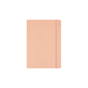 Debden Designer Diary Day To A Page A5 Textured Fabric Peach (Pre-Order Now for 2027) ** ETA 30/9/2026 **