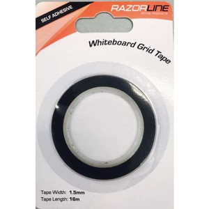 RAZORLINE WHITEBOARD GRID LINER TAPE BLACK 1.5mm x 16m