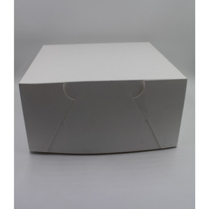 FLAT CAKE BOX WHITE 10" X 10" X 4" (Carton of 100)
