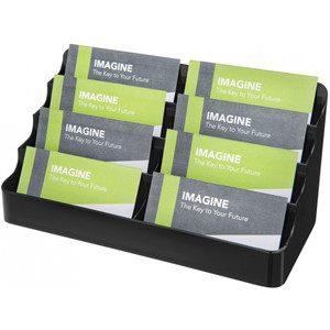 DEFLECTO BUSINESS CARD HOLDER 8 POCKET BLACK