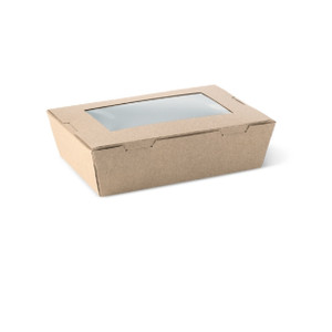 Lunch Box Small Brown Window 150 x 100 x 45 mm Carton of 200