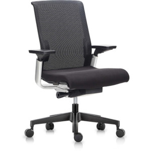 MATCH MESH CHAIR W 625 x D 590 x H 1150-1240mm Black/Silver