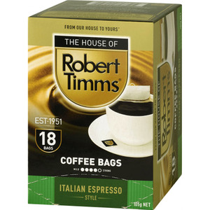 Robert Timms Coffee Bag 18's Italian Espresso