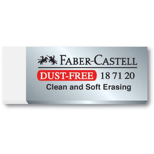 Faber-Castell Dust-Free Large Eraser With Sleeve White 
82-187177