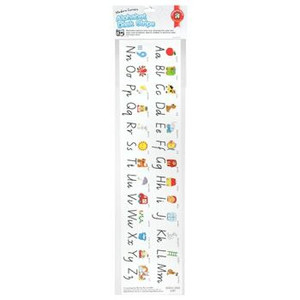 ALPHABET DESK STRIPS MODERN CURSIVE SCRIPT - HANGS