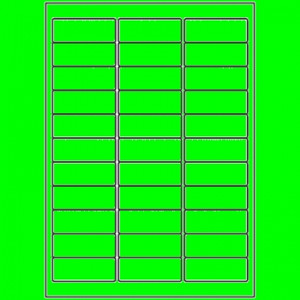 FLUORO GREEN LABELLINE 444 LABEL 63.5 MM X 24 MM 33PPG, Box 100