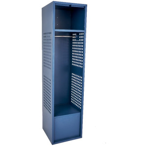Stadium Locker BOOT Textura Deep Ocean Steel Powder Coated Locker 1800H x 450W x 450D Open front, personal top shelf, stainless steel hanging rail and 2x coat hooks, boot storage at base.
 *** Custom Made - ETA 7-8 weeks from time of order ***