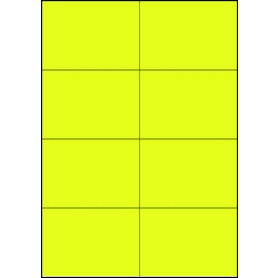 FLUORO YELLOW 8 UP LABELINE 334 LABEL 105MM X 74MM (Box of 100)