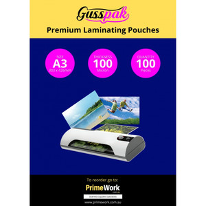 Gusspak Laminating Pouches A3 100 Micron Gloss Box of 100