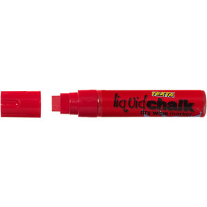 TEXTA JUMBO LIQUID CHALK Dry Wipe Chisel 15mm Nib Red