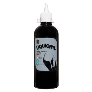 LIQUICRYL JUNIOR STUDENT ACRYLIC 500ML BLACK