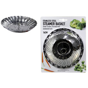 Stainless Steel Steamer Basket 16cm (Opens to 28cm)