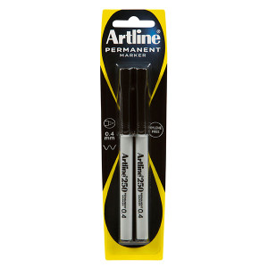 ARTLINE 250 PERMANENT MARKER BLACK (Pack of 2)