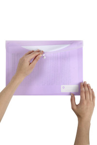 MARBIG DOCULOPE DOCUMENT WALLET A4 PASTEL PURPLE