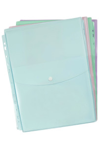 MARBIG BINDER WALLET A4 TOP OPEN PASTEL ASSORTED EACH