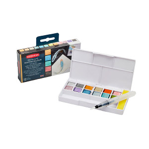 DERWENT INKTENSE PAINT PAN PALETTE METALLIC