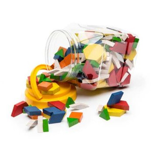 WOODEN PATTERNBLOCKS 250PCS/JAR