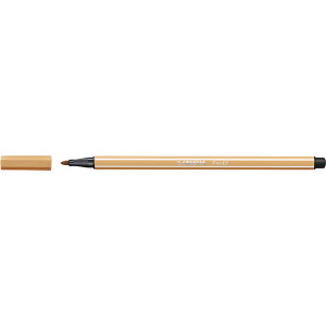 STABILO PEN 68 FIBRE TIP PEN LIGHT OCHRE (BX10)