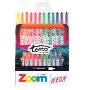 TEXTA ZOOM TWIST CRAYON NEON PK 12