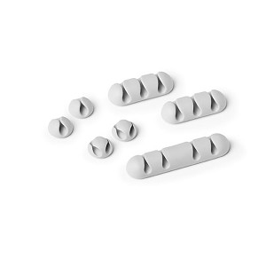 DURABLE CAVOLINE SELF-ADH CABLE CLIPS MIXED, GREY PK7