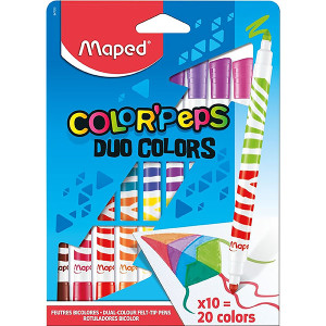MAPED COLOR PEPS DUO COLOURING MARKERS PACK 10