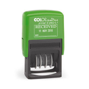 COLOP GREEN LINE DATER 4MM RECEIVED RED/BLUE