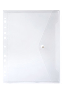 MARBIG BINDER POCKET BUTTON CLOSURE CLEAR