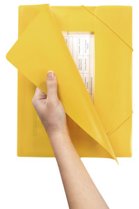 MARBIG SOFT TOUCH DOCUMENT WALLET A4 LEMON