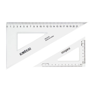 CELCO SET SQUARE 14CM 60 DEGREE CLEAR *** While Stocks Last ***