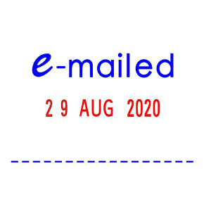 DESKMATE SELF-INKING DATER STAMP EMAILED BLUE/RED RP2441L6