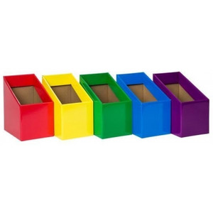 BOOK BOX MIX PACK RED YELLOW GREEN BLUE & PURPLE (PACK OF 5)