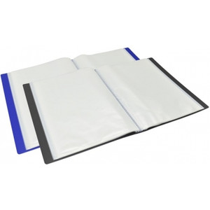 Bantex Fixed Insert Spine Display Book PP A4 20 Pockets - Black (31715)