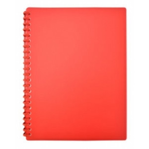 BANTEX DISPLAY BOOK REFILLABLE EURO MATTE PP A4 20 POCKETS - RED