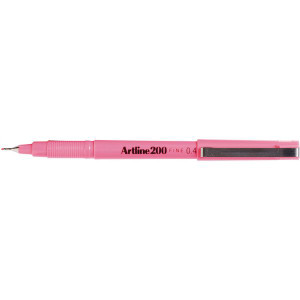 ARTLINE 200 FINELINE PEN 0.4MM PINK BX12