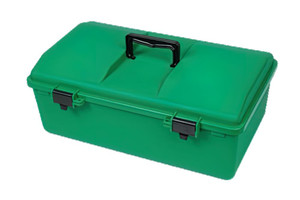 AEROCASE Green Plastic Tacklebox with 1 Liftout Tray 30 x 46.5 x 18cm, Each